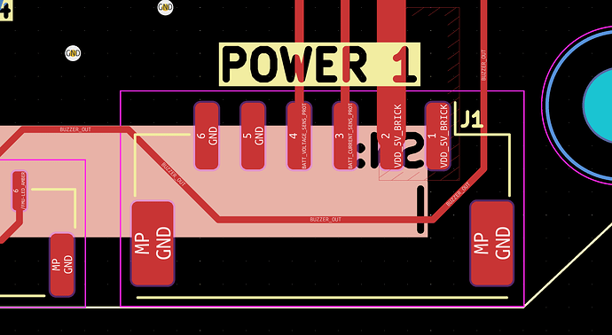 POWER1 connector on Custom CB